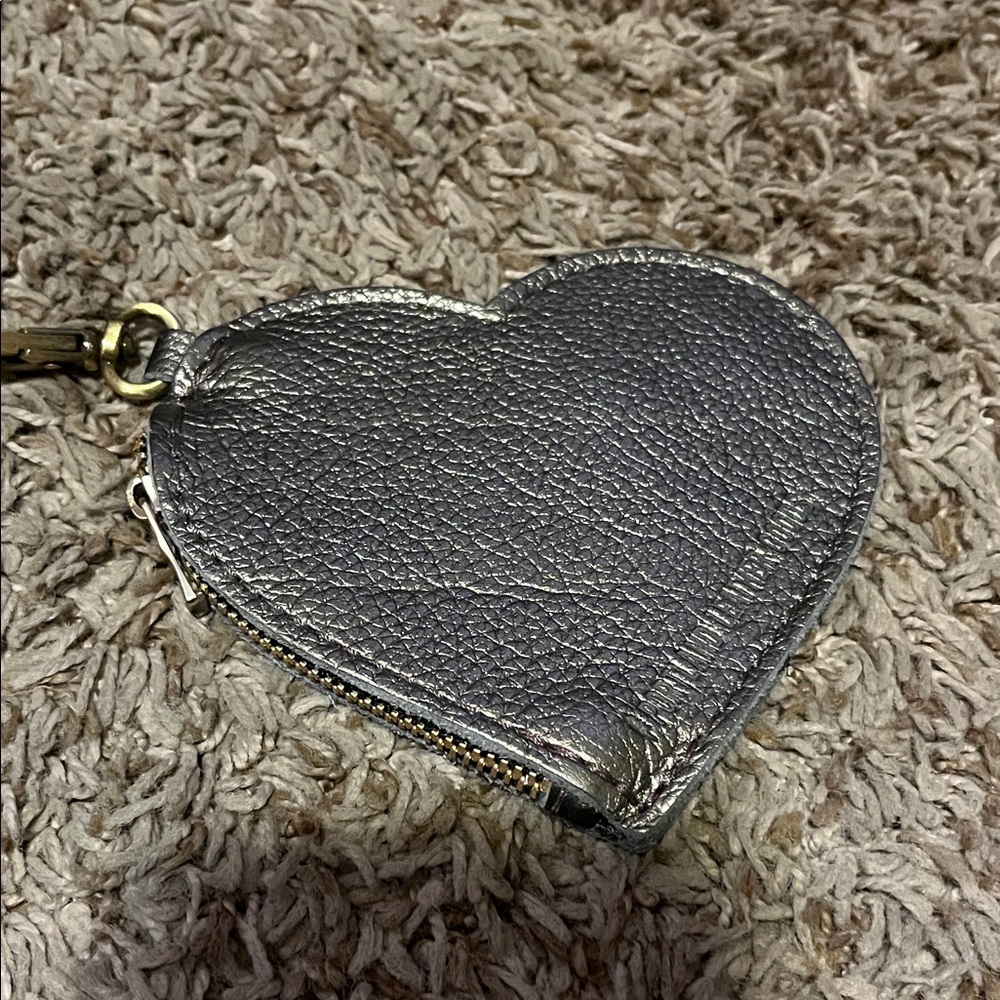 Silver stardust Heart-Shaped Coin Purse